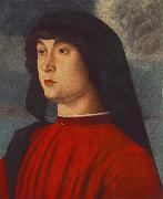 BELLINI, Giovanni Portrait of a Young Man in Red3655 oil painting reproduction